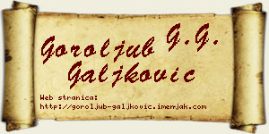 Goroljub Galjković vizit kartica